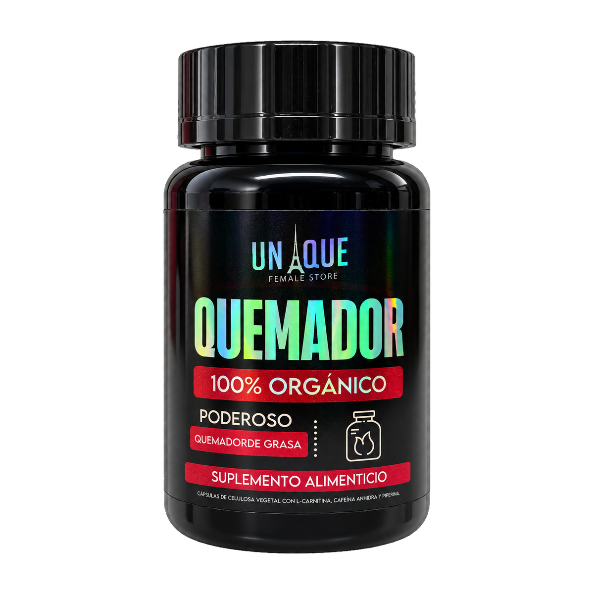 Quemador 2.0 en envase negro sin fondo